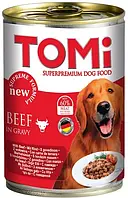 NEW TOMi SUPERPREMIUM МЯСО (beef) консерви корм для собак, банка, 400 г