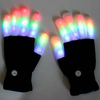 Світлодіодні рукавички, світяться в темряві, миготливі 6 режимів!