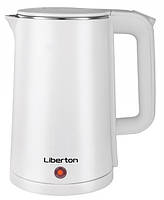 Электрочайник Liberton LEK-6824, White, 1500W, 1.8л, дисковый, двойная стенка (нержавейка+пластик),