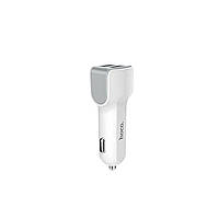 Автомобільний зарядний пристрій HOCO Z23 grand style dual-port car charger set with Micro cable White