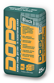 DOPS Block Клейова суміш для газо- та піно-блоків 25 кг