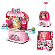 Ігровий набір Грумінг салон 008-980-4, у валізі, м'яка іграшка, аксесуари, полички, приладдя, фото 2