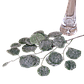 Декоративна штучна гілка евкаліпт зелений в блисківках, фото 2