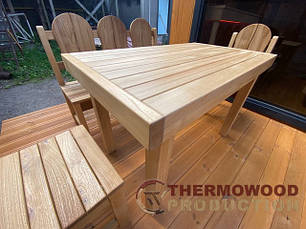 Wooden garden furniture made from solid wood by the manufacturer in Ukraine.