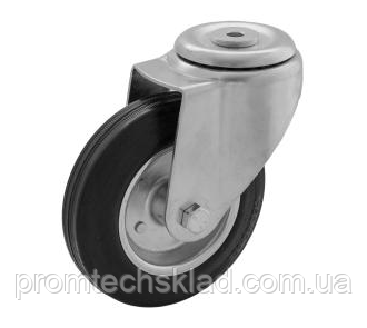 Колесо 80 мм у поворотному кронштейні з отвором, Польща