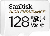MicroSDXC (UHS-1 U3) SanDisk High Endurance 128Gb class 10 V30 (100Mb/s) (adapterSD)