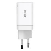 Мережевий зарядний пристрій Baseus Super Si Pro Quick Charger C+U 30W EU White