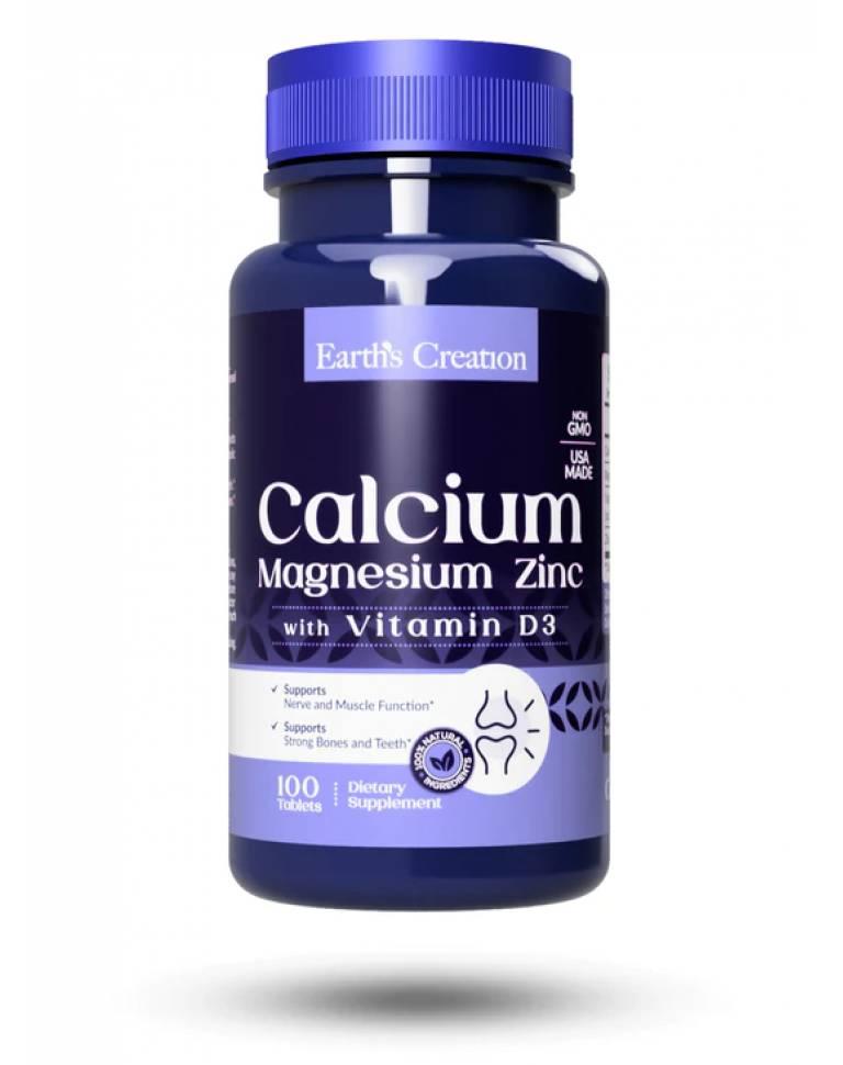 Мінерали Calcium, Magnesium, Zinc, Earths Cre 100 Tablets