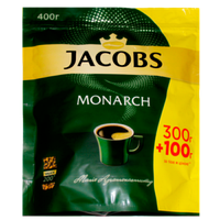 Кофе Jacobs Monarch растворимый 300г+100 (Якобс Монарх 300+100 г)