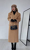 Жіноче пальто прямого крою з кашеміром