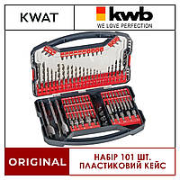 Набор бит и сверл KWB PROMO комплект 101 шт для дерева металла камня хромванадиевая сталь пластиковый чемодан
