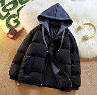 Женская стильная куртка пуховик стеганная легкая зимняя теплая курточка с вшитым капюшоном синтепон 250 OS