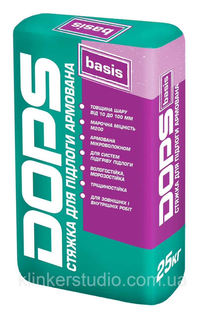 Стяжка для підлоги армована 10-100 мм, DOPS Basis (25 кг)