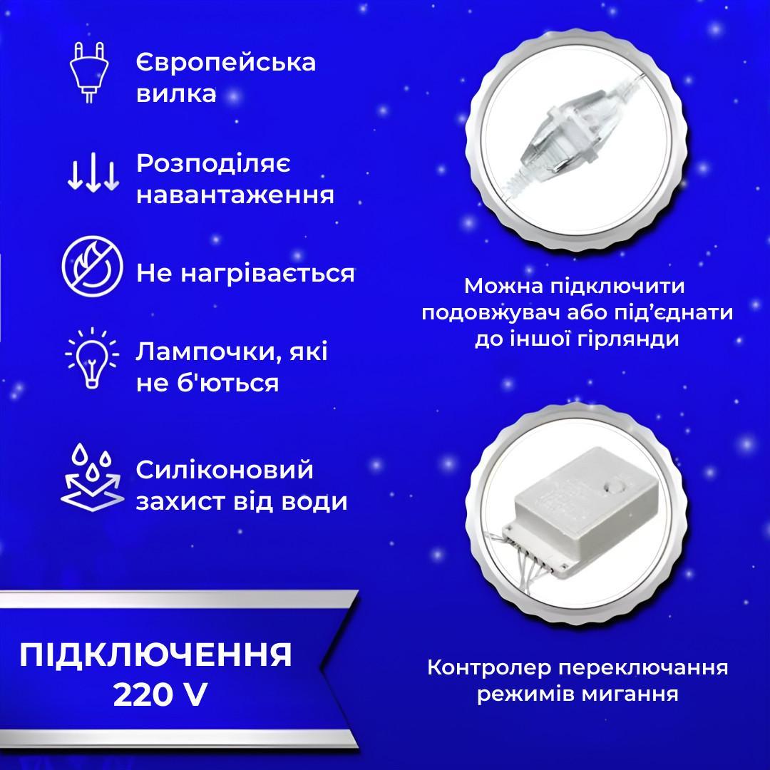 Гирлянда штора 2х2 м 240 LED