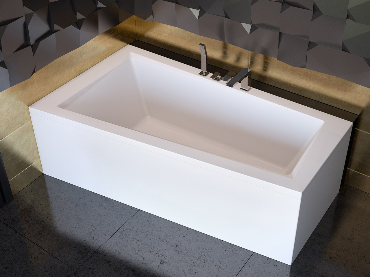 Ванна акрилова Besco INTIMA 160x90 ліва асиметрична (без панелі, ручок, ніжок)
