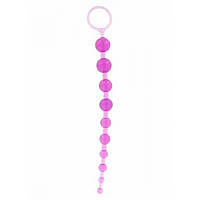 Анальні кульки на жорсткому зв'язуванні Thai, 25х2 см фіолетовий Toy Joy sonia.com.ua