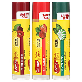Бальзам для губ Carmex Daily Care Moisturizing Lip Balm Variety SPF 15 3 шт 4.25 г
