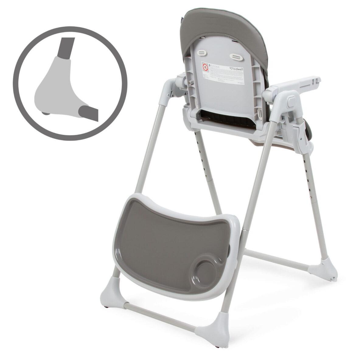 Детский стол стульчик для кормления с пластиковым столом Kidwell Beno Grey, Стульчики трансформеры для детей - фото 4 - id-p2046082665