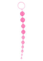 Анальний ланцюжок Toy Joy з кульками різного діаметру, рожевий, 25 см х 2 см sonia.com.ua