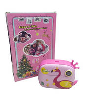 Фотоаппарат детский Фламинго с мгновенной печатью 2,4" и фломастеры 6 шт.