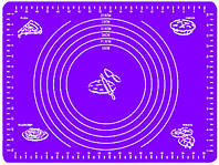 Коврик силиконовый для раскатки и выпечки 30х40 см гладкий с разметкой