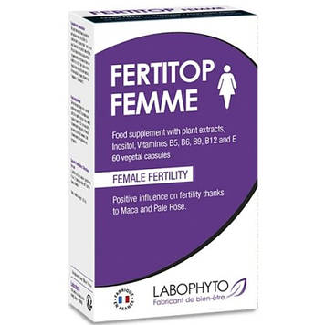 Препарад для підвищення жіночої фертильності Fertitop Femme Female Fertility, 60 капсул Bomba💣