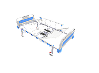 Кровать с электроприводом четырехсекционная медицинская функциональная АТОН КФ-4-ЭП-БП-ОП-К125