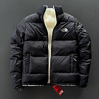 Куртка мужская THE NORTH FACE двухсторонняя зимняя парка ТНФ теплая черная