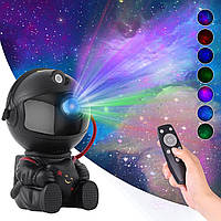 Лазерный проектор звездное небо, ночник космонавт, астронавт, галактика, ночное небо с пультом ДУ