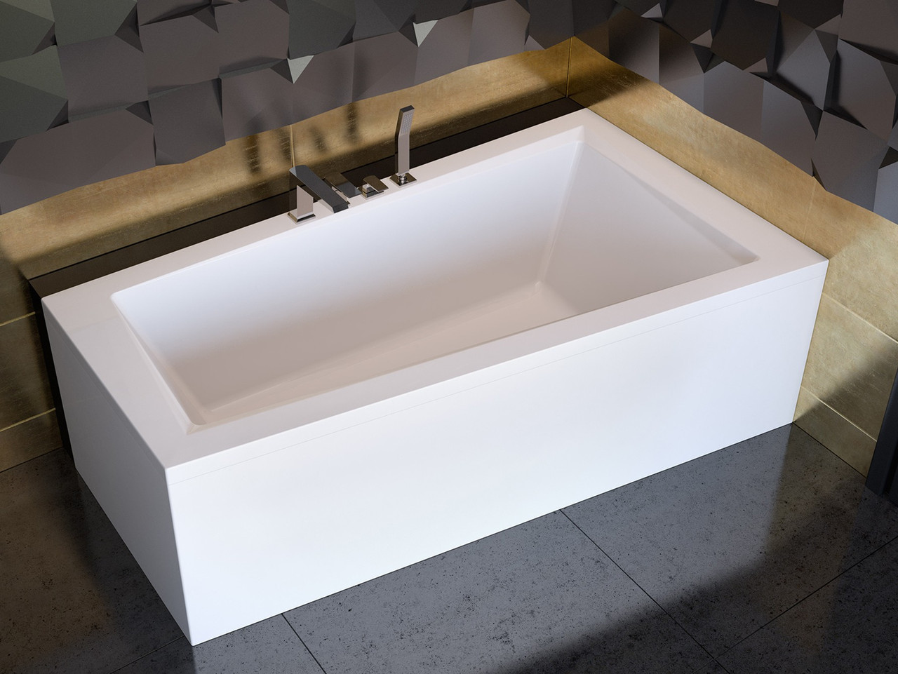Ванна акрилова Besco INTIMA 150x85 права асиметрична (без панелі, ручок, ніжок)
