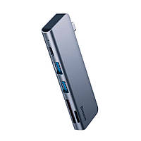 USB-хаб Baseus Harmonica Five-in-one HUB Adapter Gray
