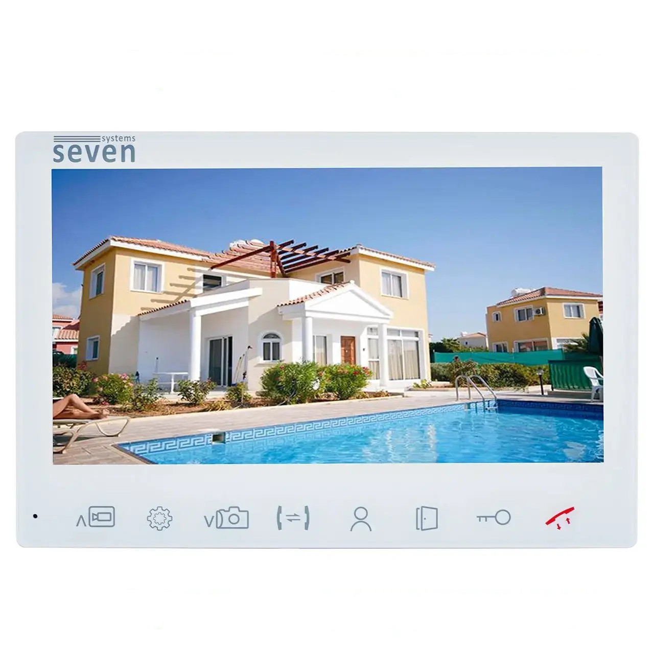 Відеодомофон 7 дюймів SEVEN DP-7575 FHD IPS White