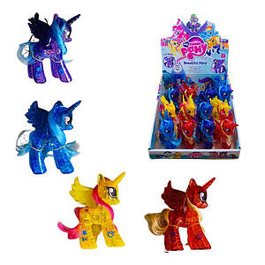 050 MLY Поні з підсвіткою, 4 кольори, 12 штук у коробці