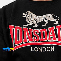 LONSDALE Мужской черный свитшот LAWINS