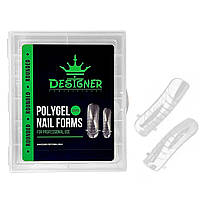 Верхні форми для моделювання нігтів Designer Polygel Nail Forms - Rounded, 120 шт./уп