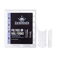 Верхні форми для моделювання нігтів Designer Polygel Nail Forms - Pipe, 120 шт./уп