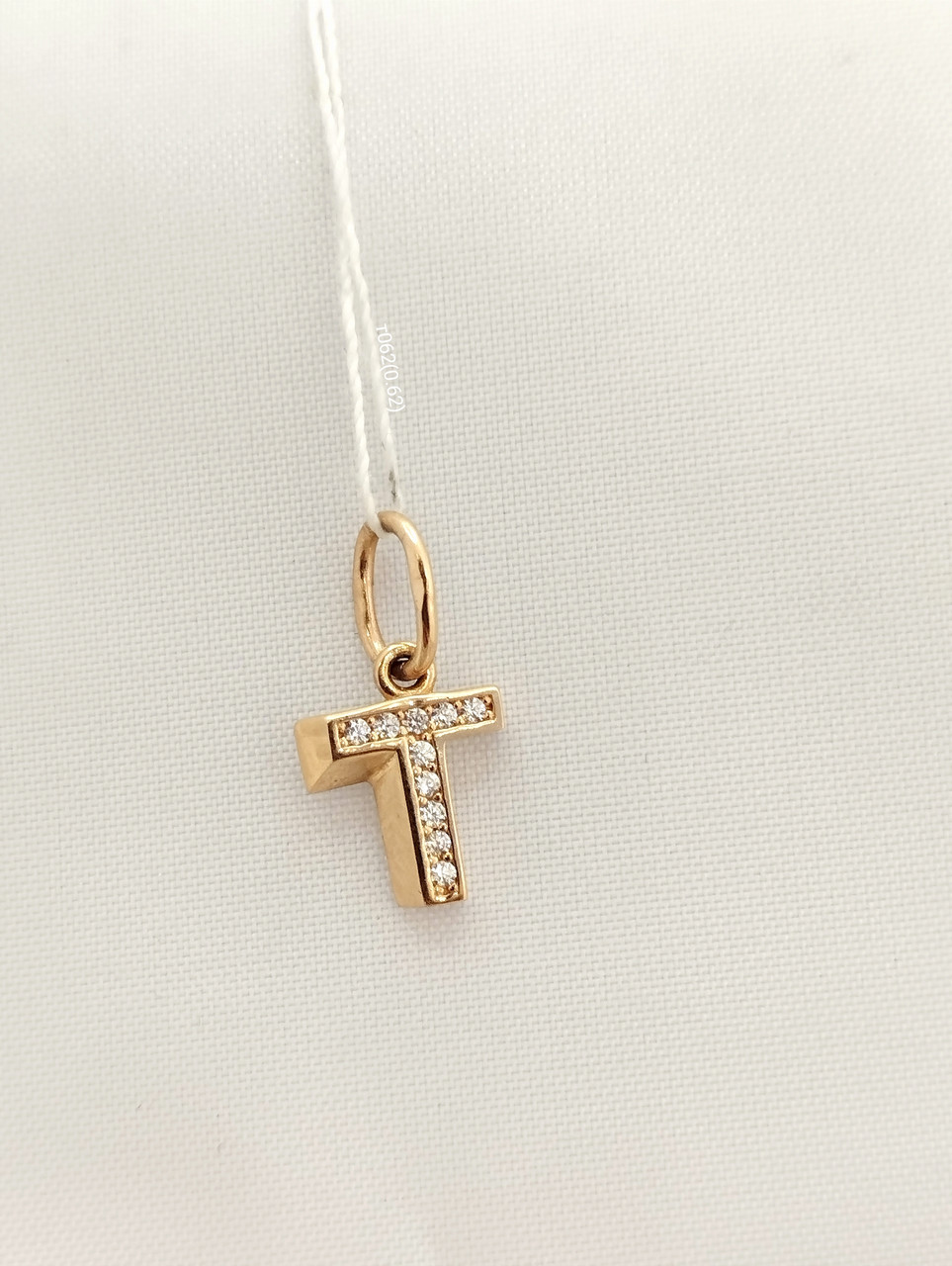 Золотий кулон буква Т ukr-Gold