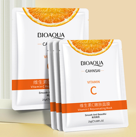 Маска для лица с экстрактом апельсина Bioaqua Cahnsai Vitamin C Facial Mask, 25 г.