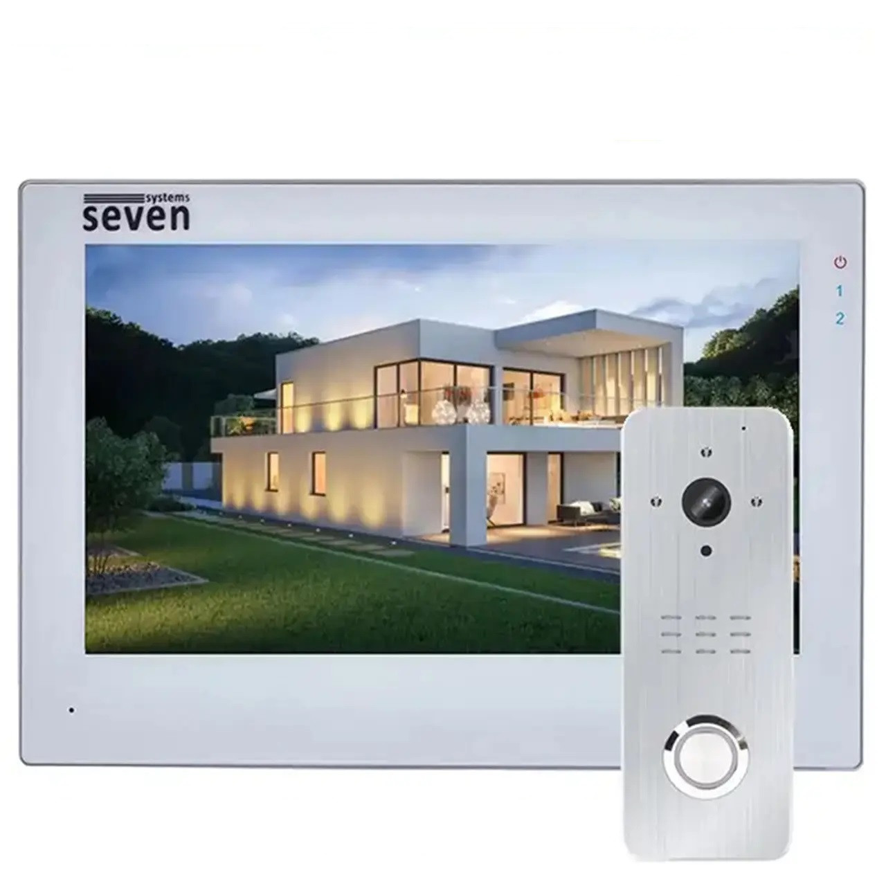 Комплект Wi-Fi домофона 7 дюймів із панеллю виклику SEVEN DP-7577/07Kit White