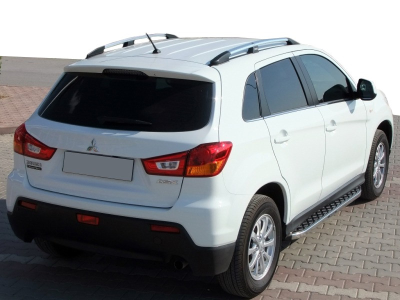 Для Mitsubishi ASX 2010-2023 Бокові пороги підніжки BlackLine | Автомобільні пороги