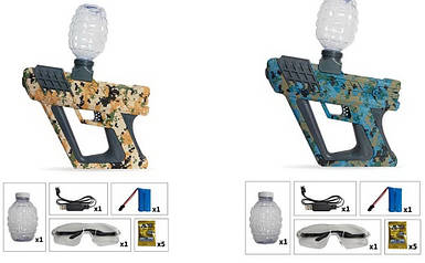 Дитячий пістолет (на акумулятор, 2 вид гелеві кульки, аксесуари, короб.) 1103-3/4