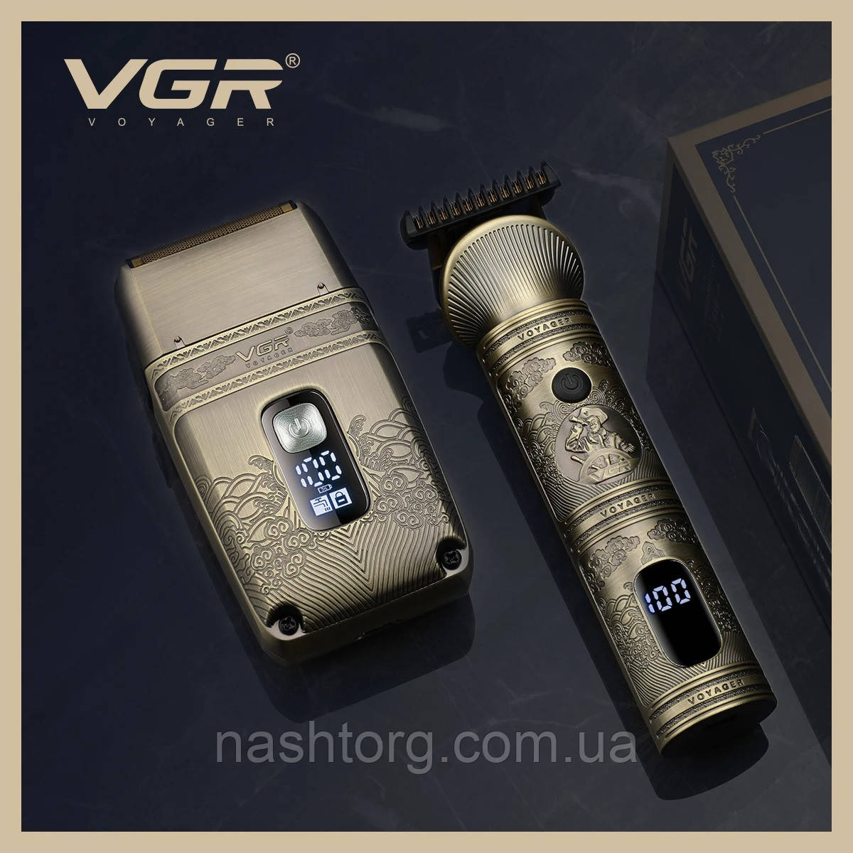 Набор для стрижки и бритья VGR V-649 Shaver Set шейвер для бритья, триммер для бороды - электробритва (NT) - фото 1 - id-p2044832028