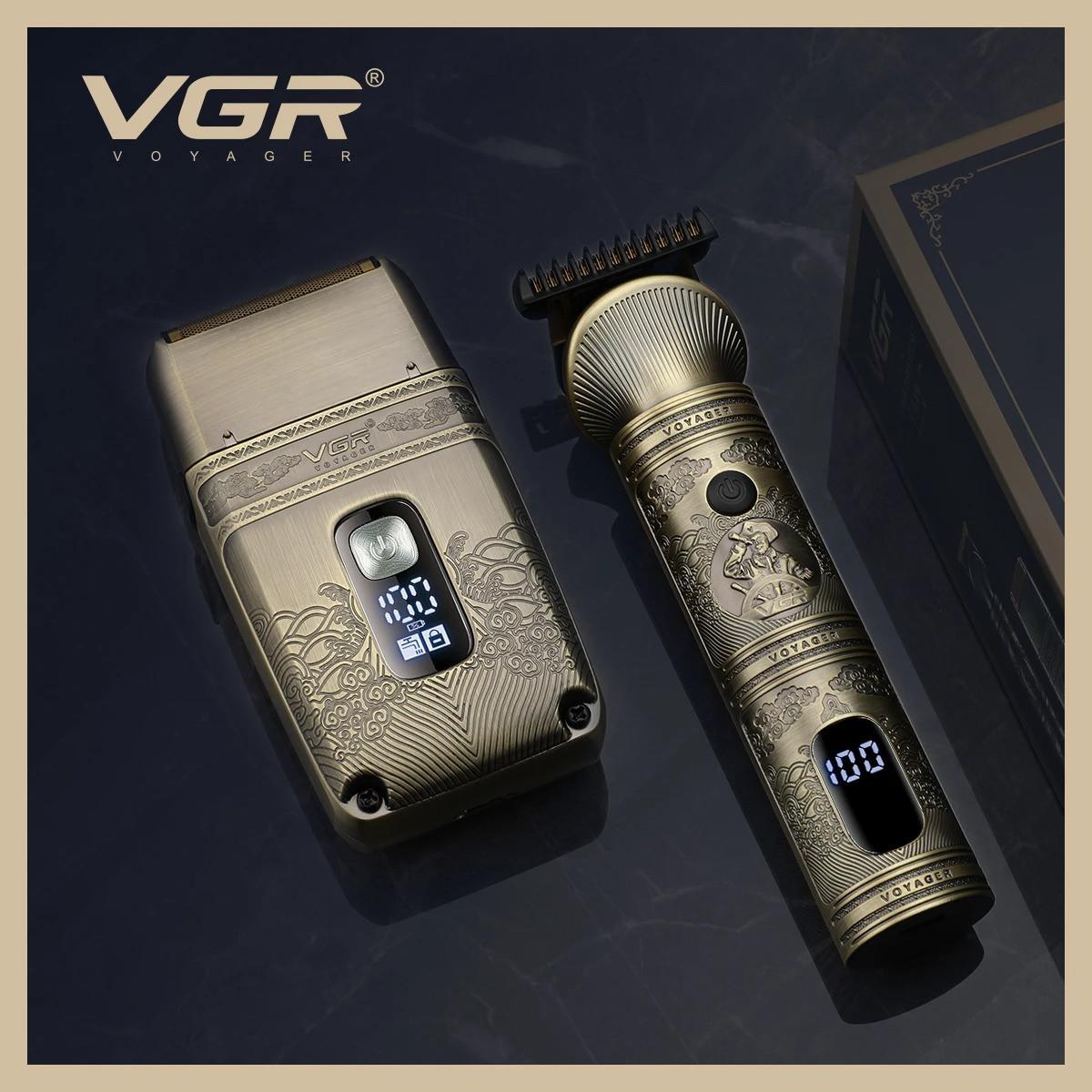 Набір для стрижки та гоління VGR V-649 Shaver Set шейвер для гоління, триммер для бороди - електробритва