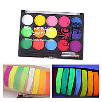 УФ аквагрим Papa Kiss Water Based набір 15 кольорів + пензлик, фото 2