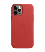 Apple iPhone 12 Pro Max чохол шкіра накладка Leather Case MagSafe Red