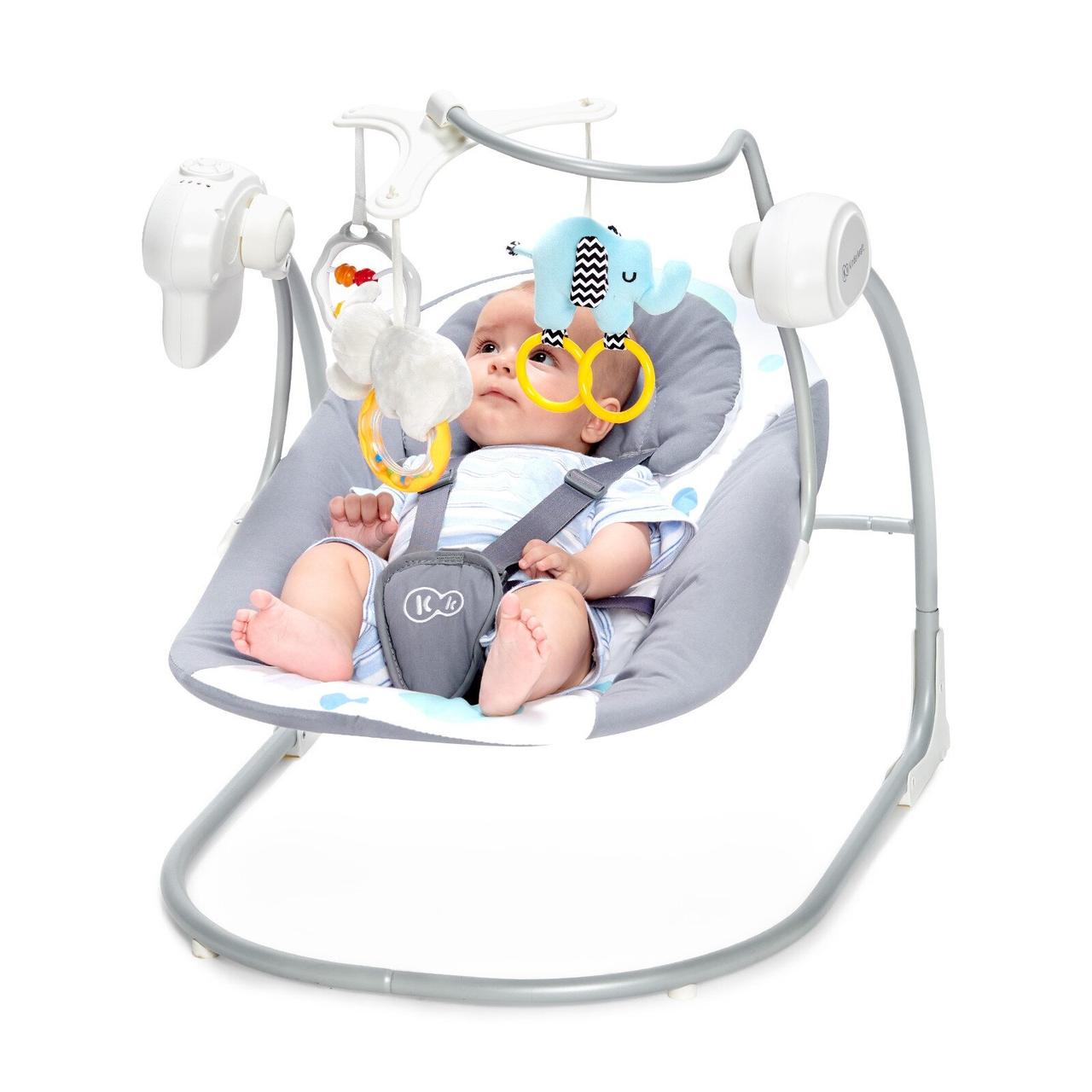 Кресло-качалка Kinderkraft Minky Mint (KKBMINKYMIN000) Качели шезлонг для новорожденных Детские качели - фото 1 - id-p2046185061