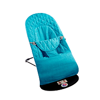 Дитячий шезлонг-гойдалка BABY Balance Soft від SBT Group синій в клітинку/бавовна (BBS-13-00), фото 10