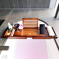 Столик для ванны XcE Bath Caddy Tray, бамбуковый (светло коричневый, темно коричневый)