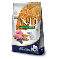 Низкозерновой корм для собак Farmina N&D Low Grain Lamb & Blueberry Adult Medium & Maxi - 12 кг с ягненком