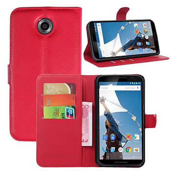 Чохол-книжка Litchie Wallet для Motorola Nexus 6 XT1103 Червоний